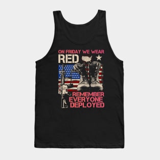 On friday we wear red Tank Top